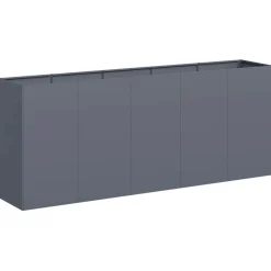 Outlet FinePRICE Kukkalaatikko antrasiitti 200x40x80 cm kylmävalssattu teräs (60726)
