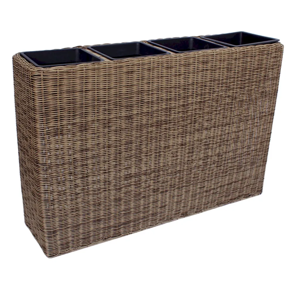 Hot Home4you Kukkalaatikko Wicker, 89x24x60cm, vaaleanruskea