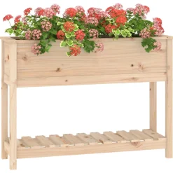 New FinePRICE Kukkalaatikko hyllyllä, mänty, eri kokoja ja värejä