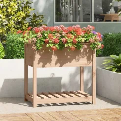 New FinePRICE Kukkalaatikko hyllyllä, mänty, eri kokoja ja värejä