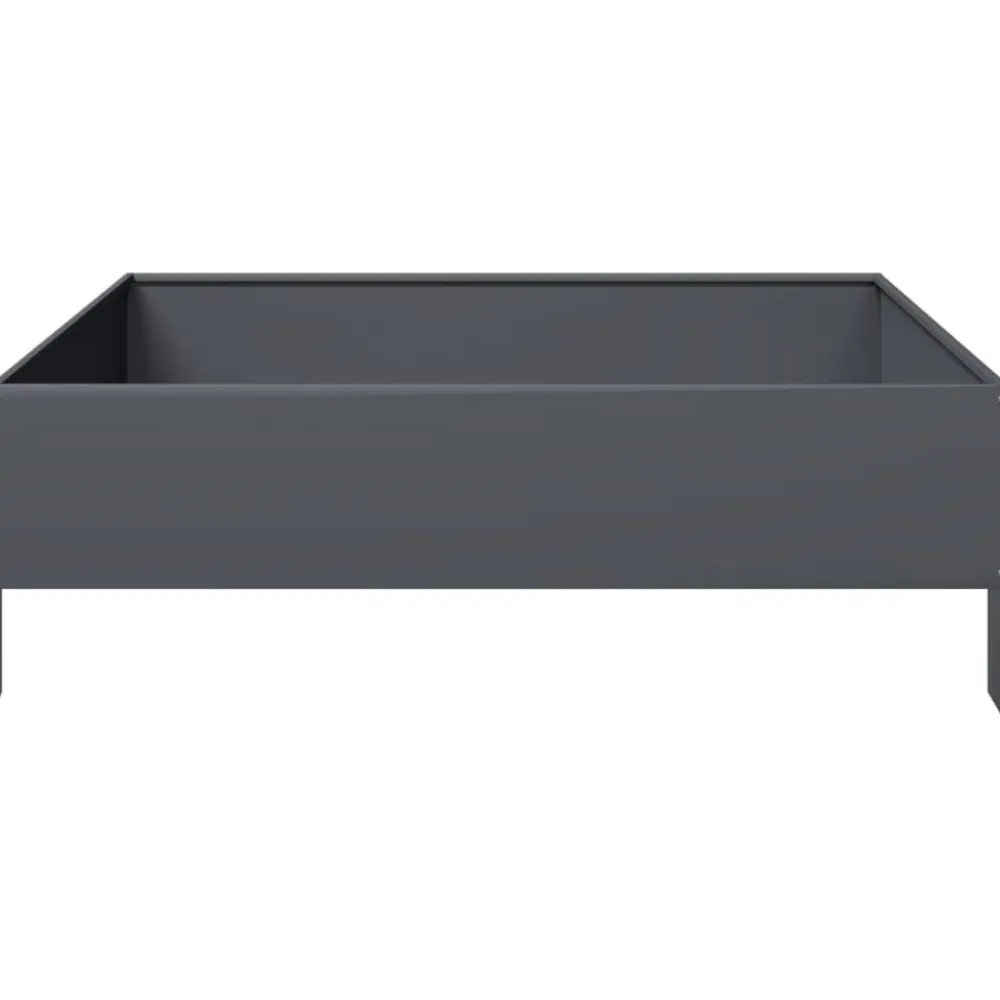 Discount FinePRICE Kukkalaatikko korotettu antrasiitti 100x100x33,5 cm teräs (51026)