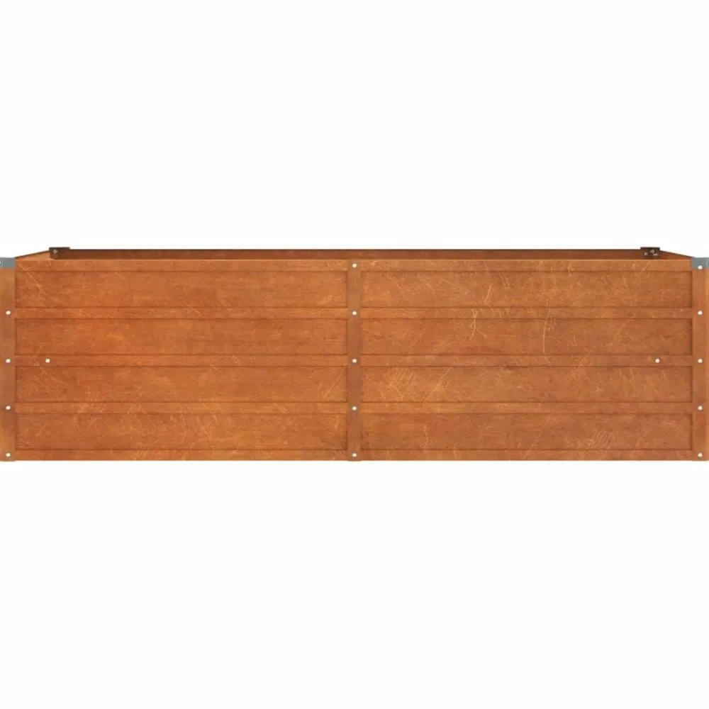 New FinePRICE Kukkalaatikko korotettu, ruoste, Corten teräs, eri kokoja (13585)