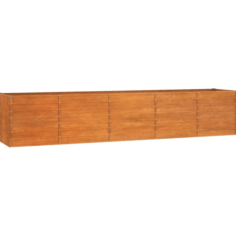 New FinePRICE Kukkalaatikko korotettu, ruoste, Corten teräs, eri kokoja (13585)