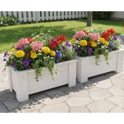 Best Miljöökoriste Kukkalaatikko 35x80x41cm, valkoinen