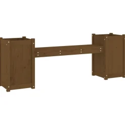 Outlet FinePRICE Kukkalaatikkopenkki hunajanruskea 180x36x63 cm, mänty