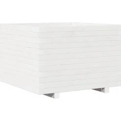 Sale FinePRICE Kukkalaatikko puutarhaan valkoinen 70x70x49,5 cm täysi mänty (47364)