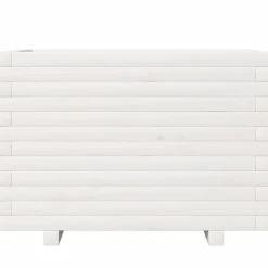 Discount FinePRICE Kukkalaatikko puutarhaan valkoinen 70x40x49,5 cm täysi mänty (47369)
