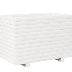 Discount FinePRICE Kukkalaatikko puutarhaan valkoinen 70x40x49,5 cm täysi mänty (47369)