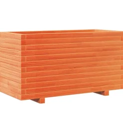 Hot FinePRICE Kukkalaatikko puutarhaan vahanruskea 90x40x49,5 cm täysi mänty (47375)