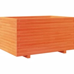 Hot FinePRICE Kukkalaatikko puutarhaan vahanruskea 90x60x49,5 cm täysi mänty (47385)