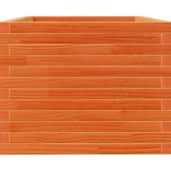 Hot FinePRICE Kukkalaatikko puutarhaan vahanruskea 90x60x49,5 cm täysi mänty (47385)