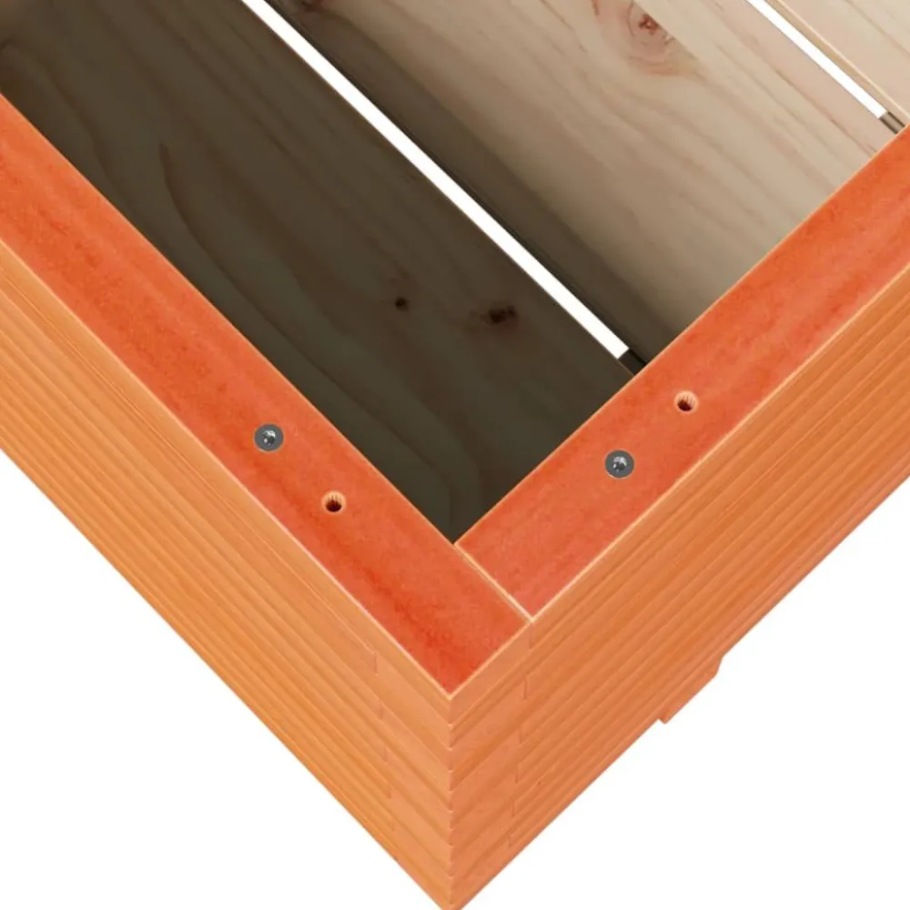 Hot FinePRICE Kukkalaatikko puutarhaan vahanruskea 90x60x49,5 cm täysi mänty (47385)