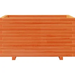 Hot FinePRICE Kukkalaatikko puutarhaan vahanruskea 90x60x49,5 cm täysi mänty (47385)