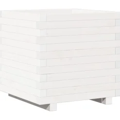 Online FinePRICE Kukkalaatikko puutarhaan valkoinen 50x50x49,5 cm täysi mänty (47354)