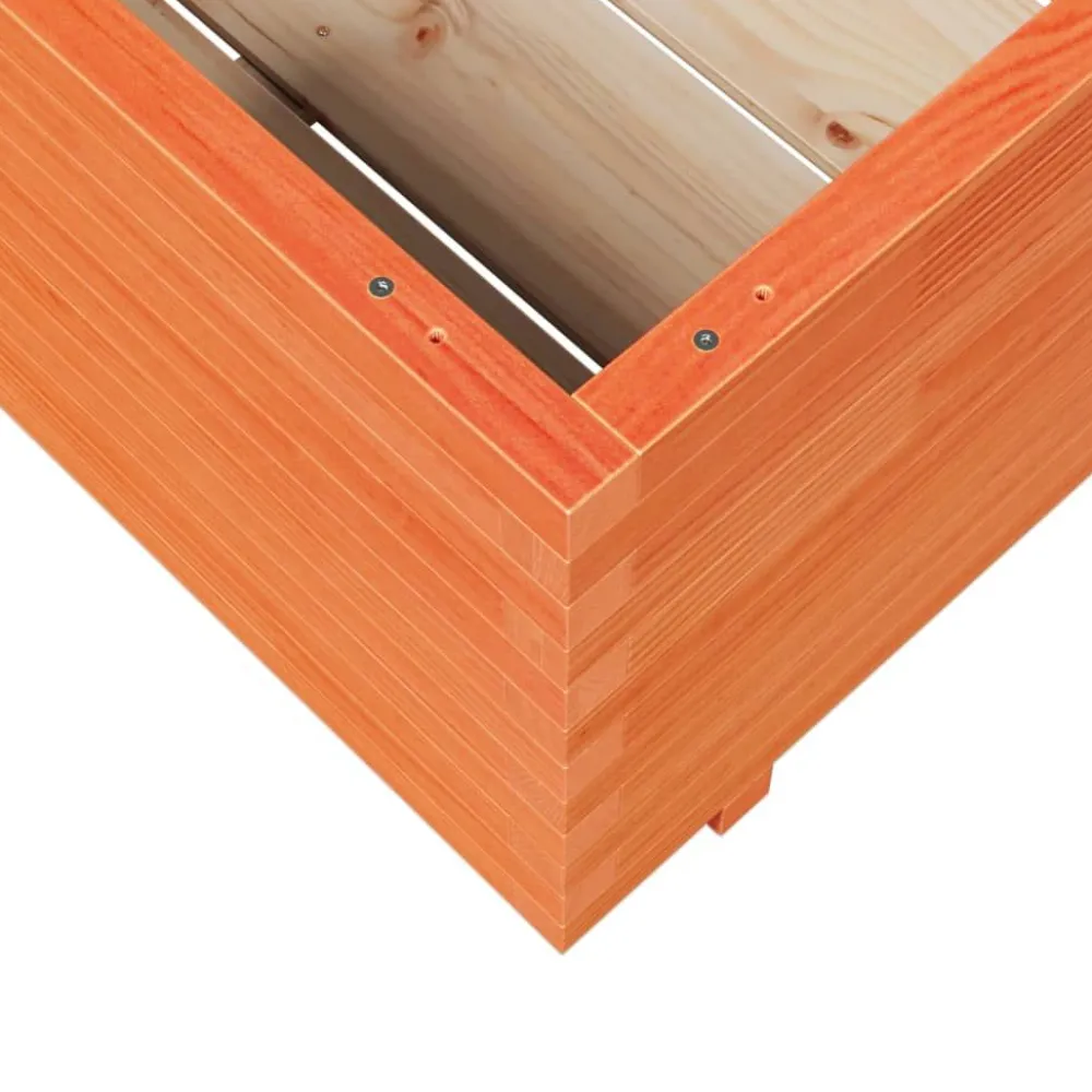 Clearance FinePRICE Kukkalaatikko puutarhaan vahanruskea 70x70x49,5 cm täysi mänty (47365)