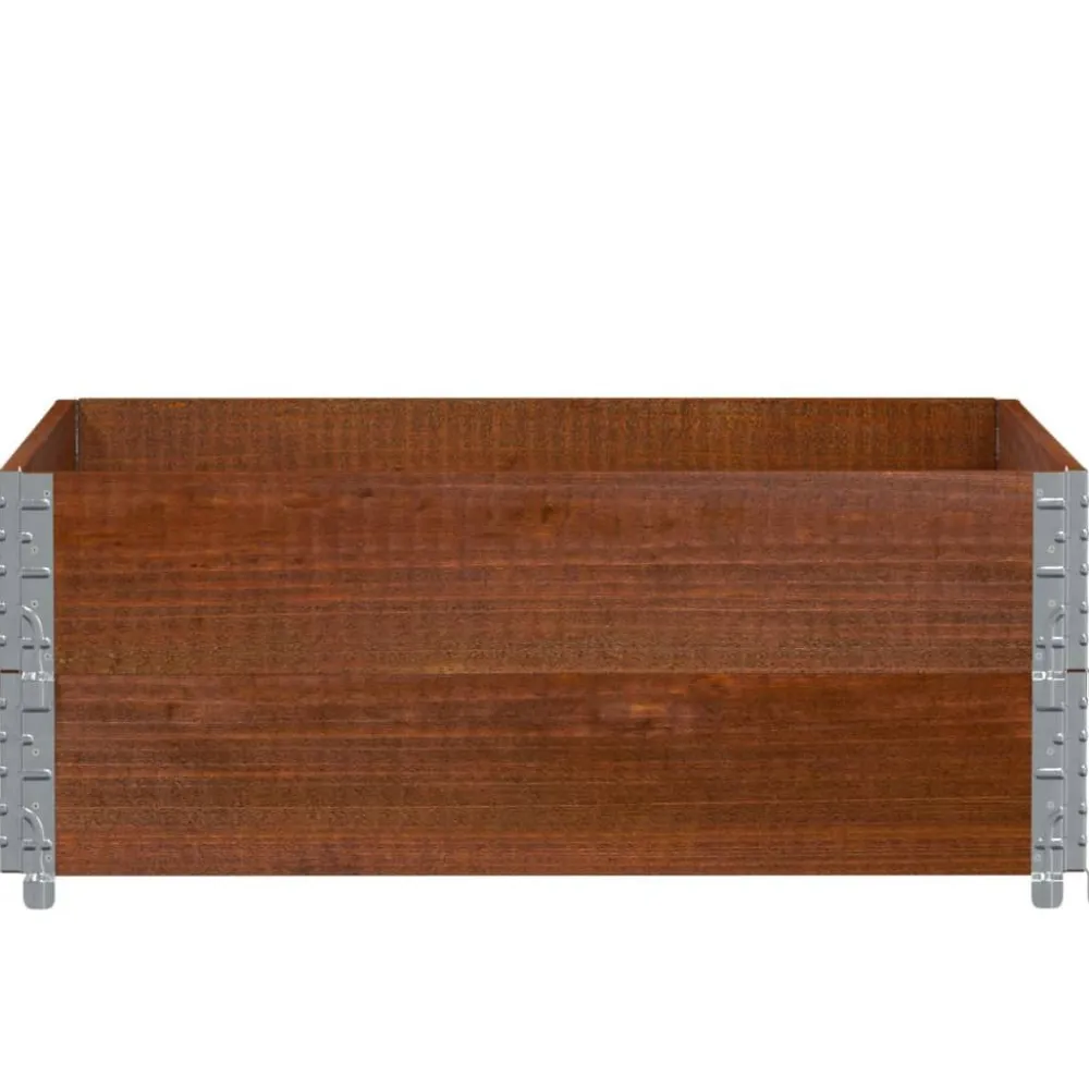 FinePRICE Kukkalaatikko ruskea 100x100 cm täysi mänty (95402)