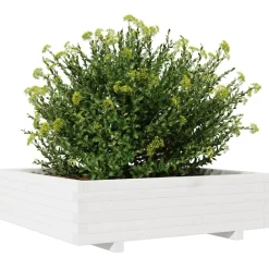 New FinePRICE Kukkalaatikko valkoinen 90x90x26,5 cm täysi mänty (47314)