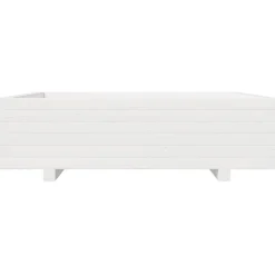 New FinePRICE Kukkalaatikko valkoinen 90x90x26,5 cm täysi mänty (47314)
