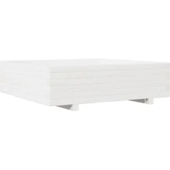 New FinePRICE Kukkalaatikko valkoinen 90x90x26,5 cm täysi mänty (47314)