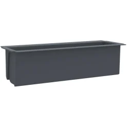 FinePRICE Kukkalaatikot eurolavoille 12 kpl harmaa 36x13,5x9,5 cm PP (18302)