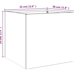 Online FinePRICE Kukkalaatikot 2 kpl musta 32x30x29 cm teräs (41536)
