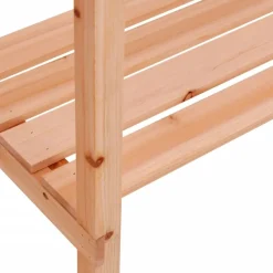 Clearance FinePRICE Kukkapöytä hyllyillä ruskea 78x38x82,5 cm täysi kuusi (56353)