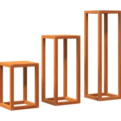 Outlet FinePRICE Kukkatelineet 3 kpl vahanruskea täysi mänty (44472)