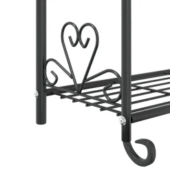 New FinePRICE Kukkateline musta 56x30x96 cm teräs