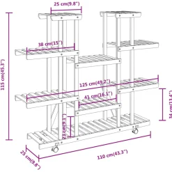 New FinePRICE Kukkateline 81x25x75,5 cm, kuusta