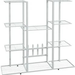 Best FinePRICE Kukkateline 94,5x25x89 cm rauta Valkoinen
