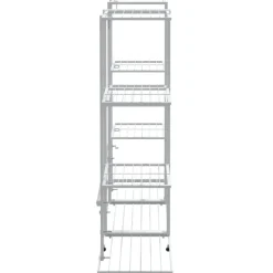 Best FinePRICE Kukkateline 94,5x25x89 cm rauta Valkoinen