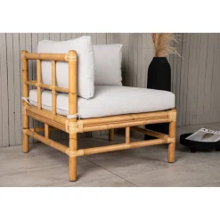Online Venture Home Kulmamoduuli Cane -sohvaan, luonnollinen bambu/vaaleanharmaa