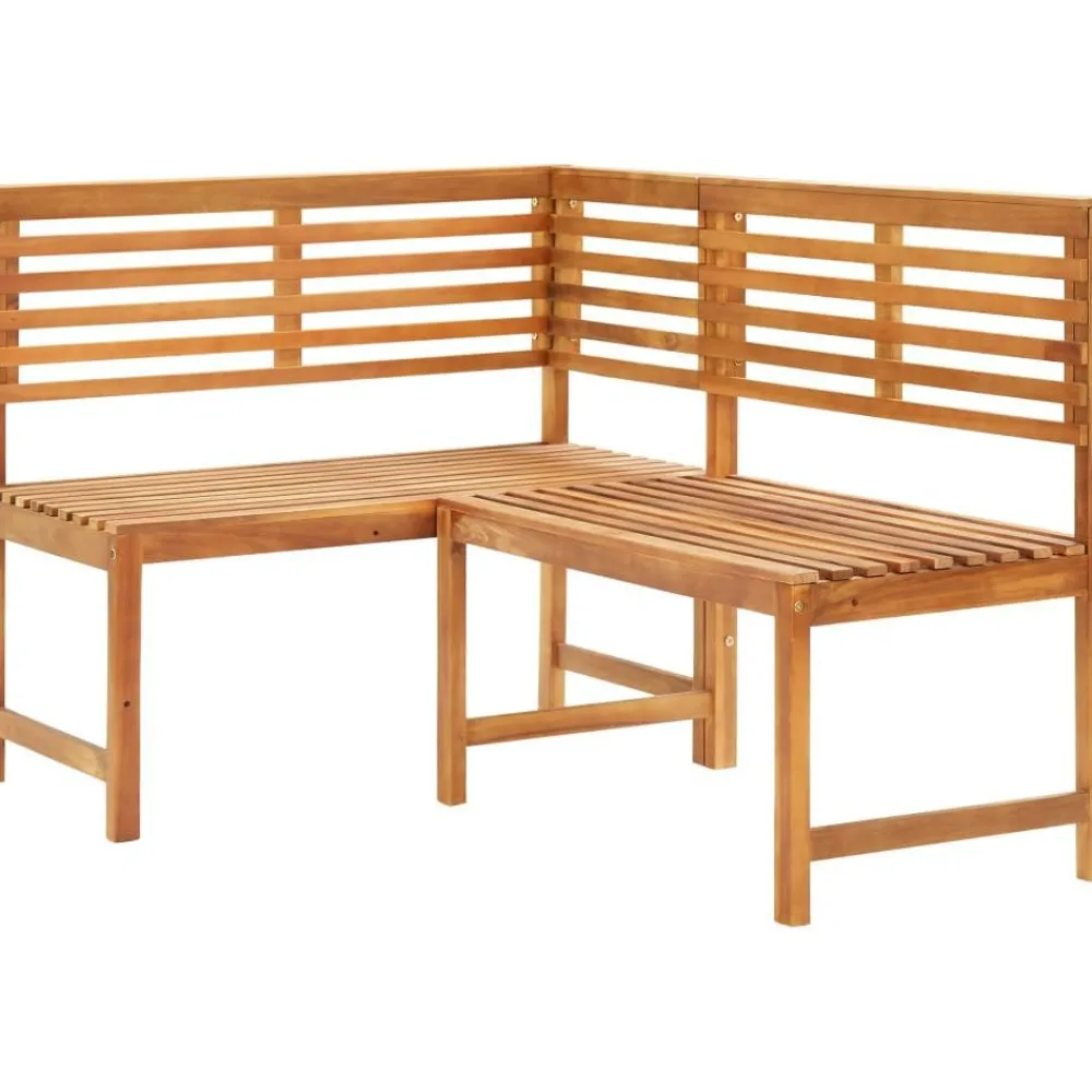 FinePRICE Kulmapenkki 140 cm akaasiapuu