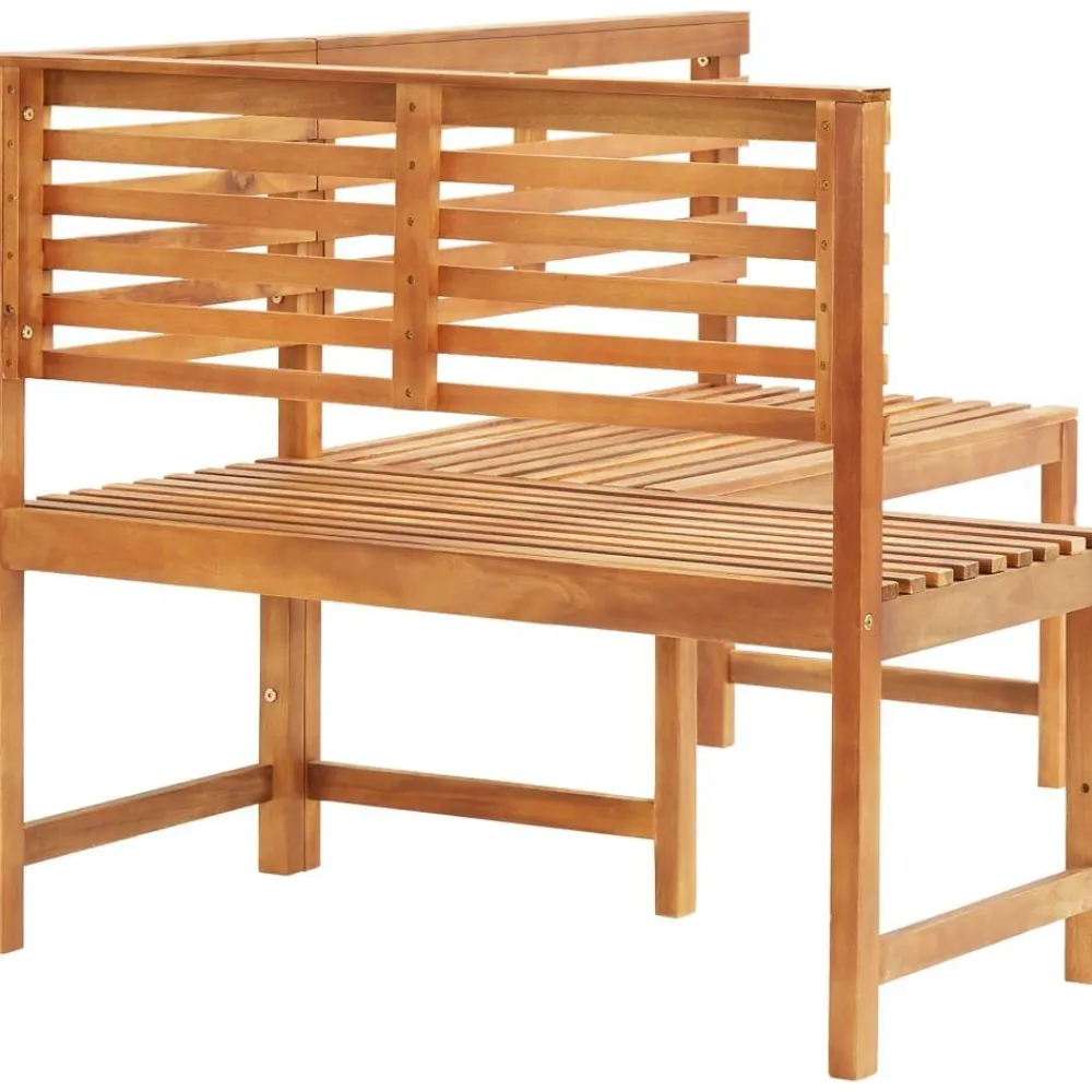 FinePRICE Kulmapenkki 140 cm akaasiapuu