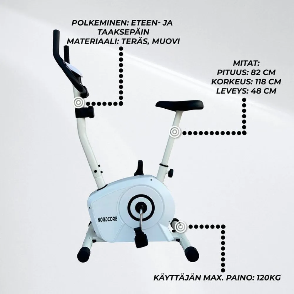 Discount Nordcore Kuntopyörä Core 400, valkoinen