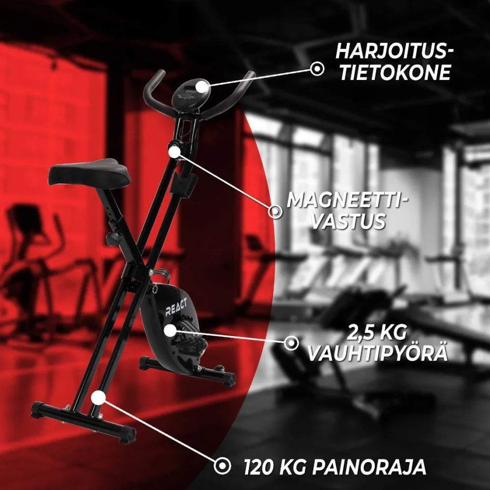 New React Kuntopyörä kokoontaitettava