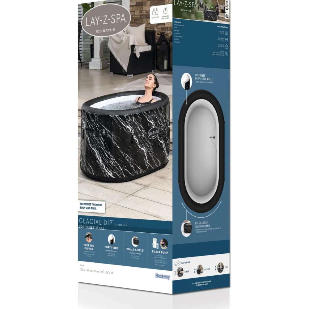 Discount Bestway Kylmäallas Lay-Z-Spa Glacial Dip, 420l, musta