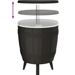 New FinePRICE Kylmäpöytä 3-in-1 musta polypropeeni (64159)