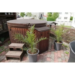 Discount SpaDealers Kylpytynnyri kaasukamiinalla City-Palju Arctic 4-6 hlöä 1200l brown/graphite black