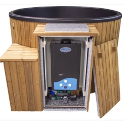 Discount SpaDealers Kylpytynnyri kaasukamiinalla City-Palju Arctic 4-6 hlöä 1200l brown/graphite black