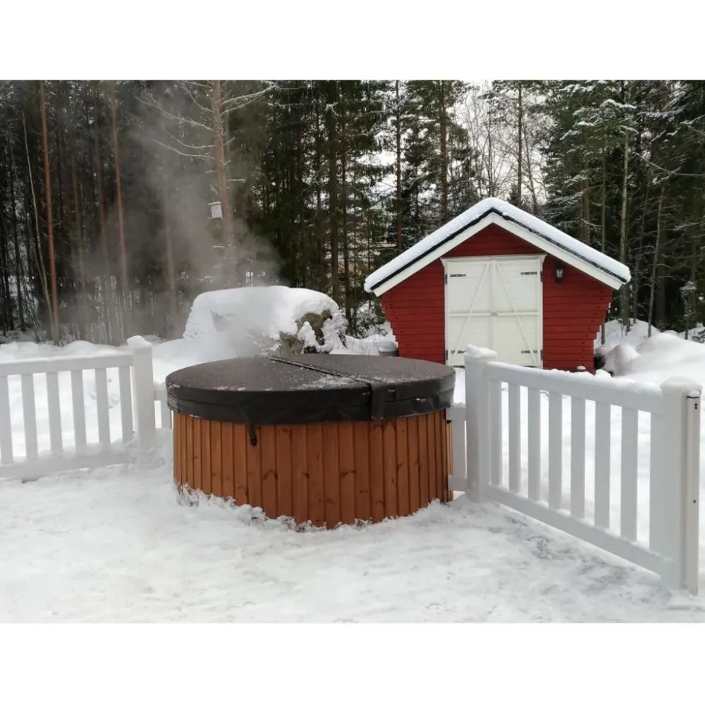 Discount SpaDealers Kylpytynnyri kaasukamiinalla City-Palju Arctic 4-6 hlöä 1200l brown/graphite black
