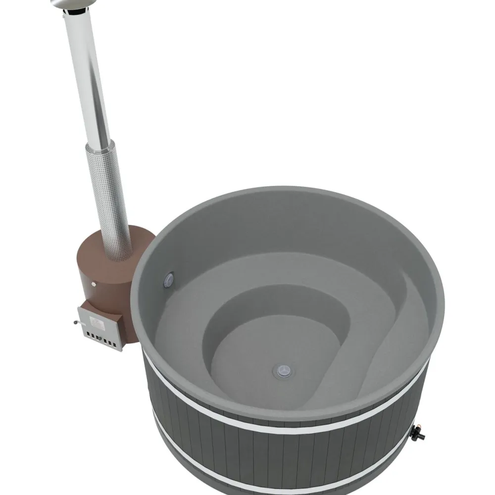 Discount Kirami Kylpytynnyri Comfort Family L Tube, 6-8 hlöä, EP NightBlack/LightGray