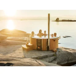 Discount Skargards Kylpytynnyri Regal 220 Dualburn, 8-10 hlöä, Thermowood/valkoinen