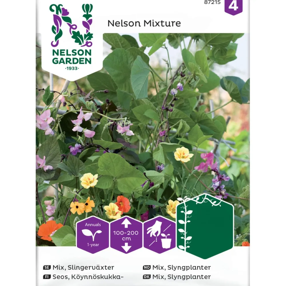 Hot Nelson Garden Köynnöskukkaseos , siemenet
