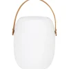 Discount House Nordic Ladattava pöytävalaisin Cardiff, Bluetooth-kaiuttimella, ø18cm, sisä- ja ulkokäyttöön, valkoinen/ruskea