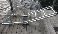 New Kosken Metalli Laituritikkaat 4 askelmaa 105 cm anodisoitu alumiini