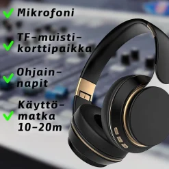 Discount Kuura Langattomat sankakuulokkeet Bass Black
