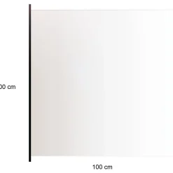 Hortus Lasikaidepaneeli alumiinitolpille 100x100cm kirkas lasi