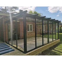 Clearance Maakunnan Lasi Lasiterassi 6x3 6000x3000 mm eri värejä
