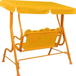 Hot FinePRICE Lasten keinupenkki keltainen 115x75x110 cm kangas